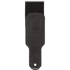 Boss BSC-20-BLK 2" Wide Cotton Instrument Strap (Black)