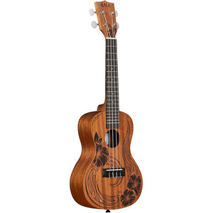 Kala Voyage Collection Unity Ukulele - Natural with Maori Design