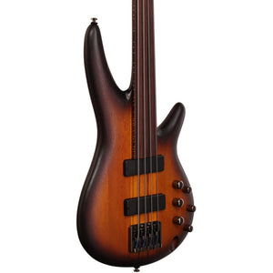 Ibanez Bass Workshop SRF700 Fretless Bass Guitar - Brown Burst Flat