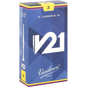 Vandoren V21 Bb Clarinet Reeds - 10 Pack