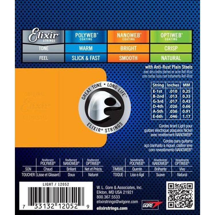 Elixir Strings Nanoweb Electric Guitar Strings
