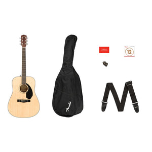 Fender CD-60S Dreadnought Acoustic Guitar Pack - Natural