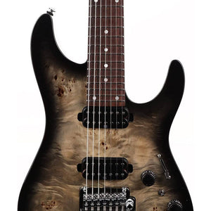 Ibanez Premium AZ427P1PB 7-string Electric Guitar - Charcoal Black Burst