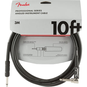 Fender Professional Series Straight to Right Angle Instrument Cable - Black