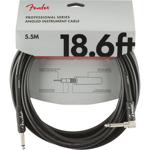 Fender Professional Series Straight to Right Angle Instrument Cable - Black