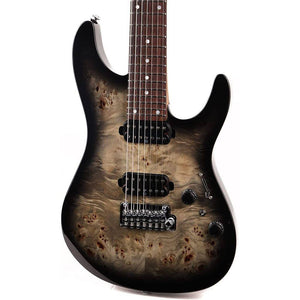 Ibanez Premium AZ427P1PB 7-string Electric Guitar - Charcoal Black Burst