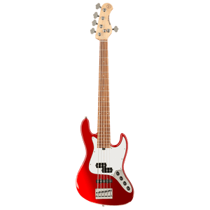 Sadowsky MetroExpress 21 Fret Hybrid P/J Morado Fingerboard 5 String Bass Guitar - Solid Candy Apple Red Metallic High Polish