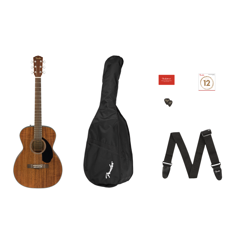 Fender CC-60S Concert Acoustic Guitar Pack - Mahogany