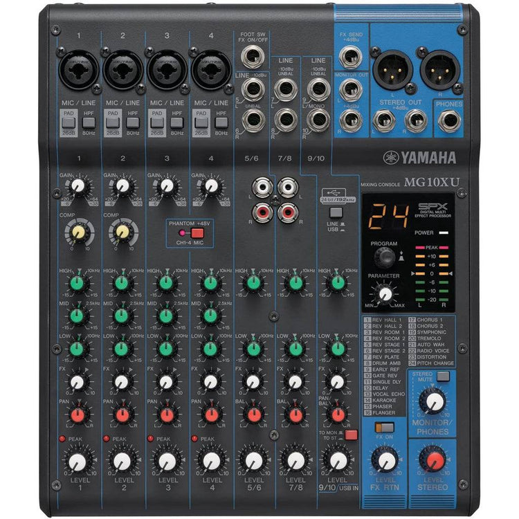 Yamaha MG10XU 10-channel Mixer with USB and FX