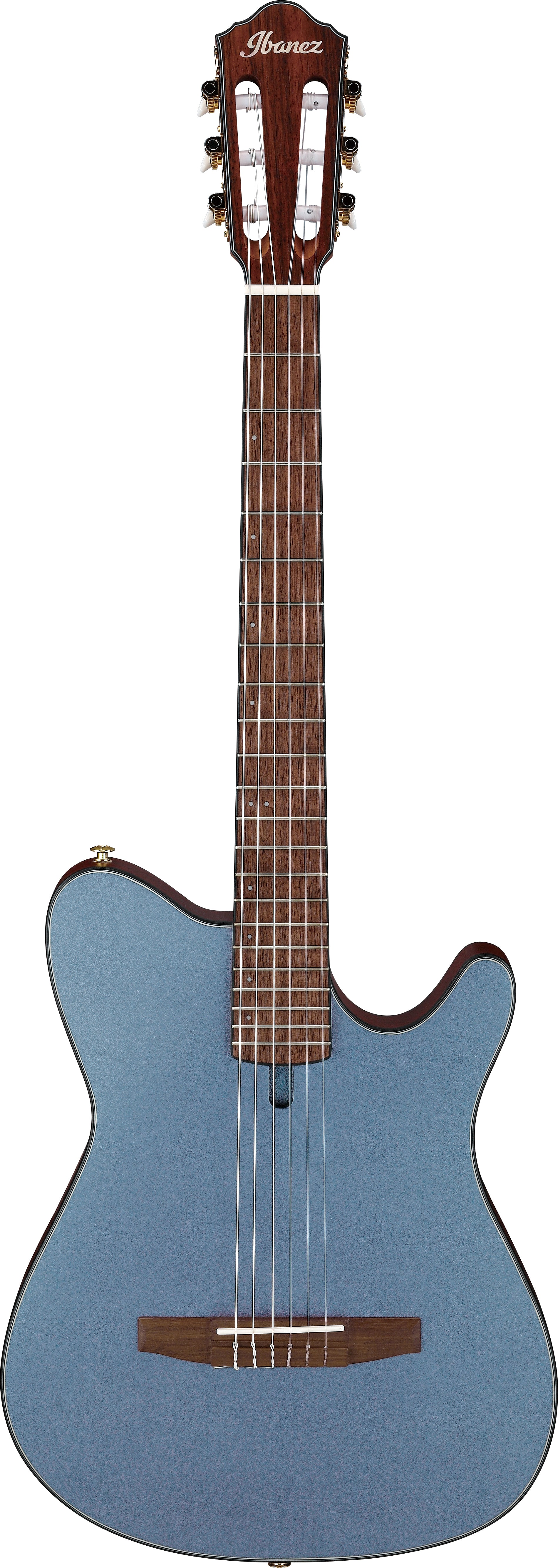 Ibanez FRH10N Thinline Nylon Acoustic-Electric Guitar -  Indigo Blue Metallic Flat