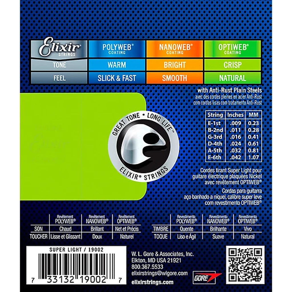 Elixir Strings Optiweb Electric Guitar Strings
