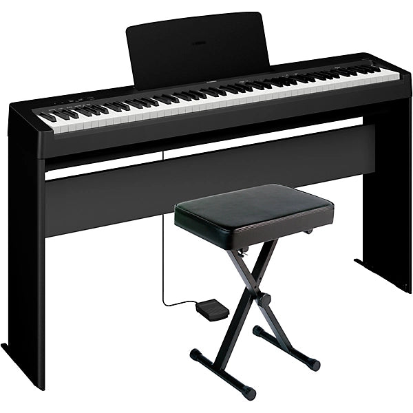 Yamaha P143LXB Digital Piano Bundle (with L100 and PKBB1)