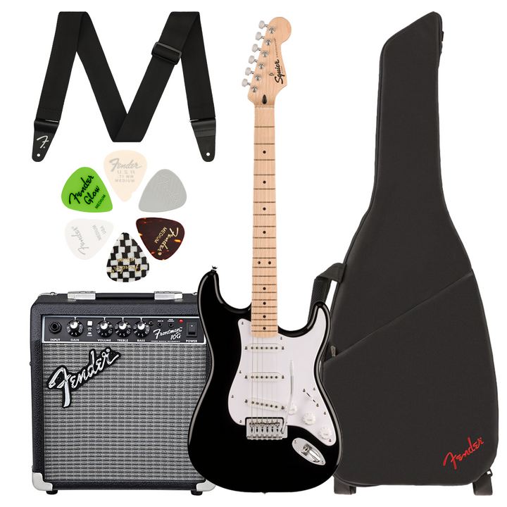 Squier Sonic Stratocaster Electric Guitar Pack with Fender Frontman 10G