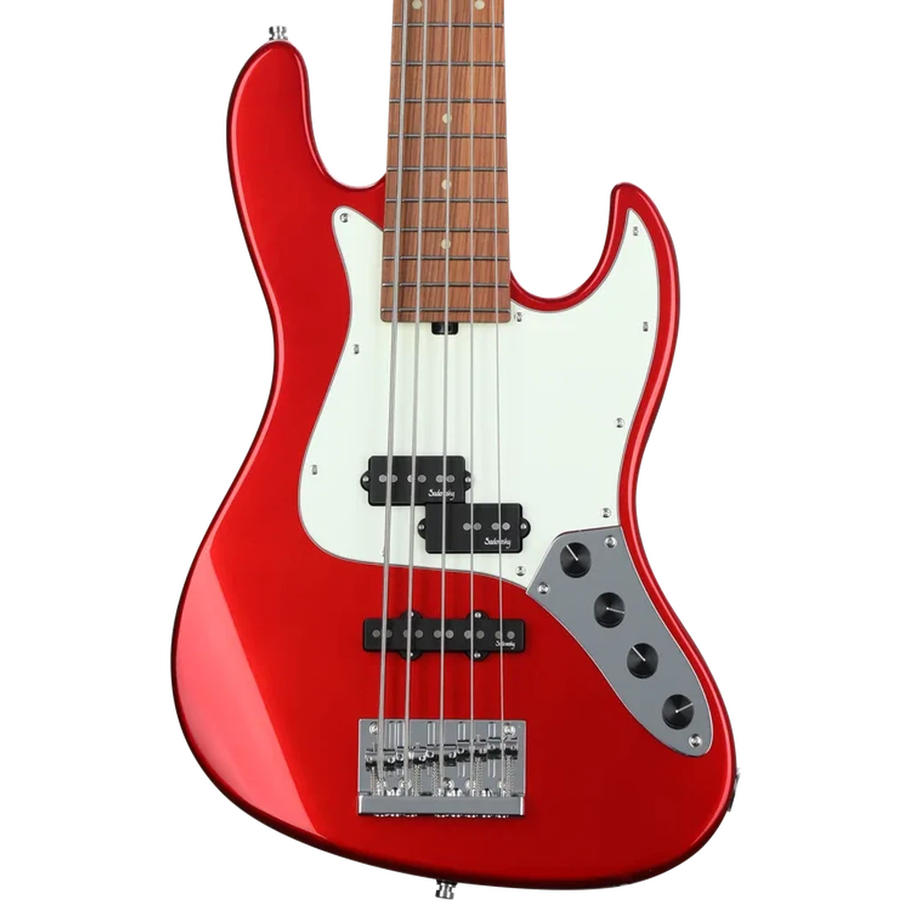 Sadowsky MetroExpress 21 Fret Hybrid P/J Morado Fingerboard 5 String Bass Guitar - Solid Candy Apple Red Metallic High Polish