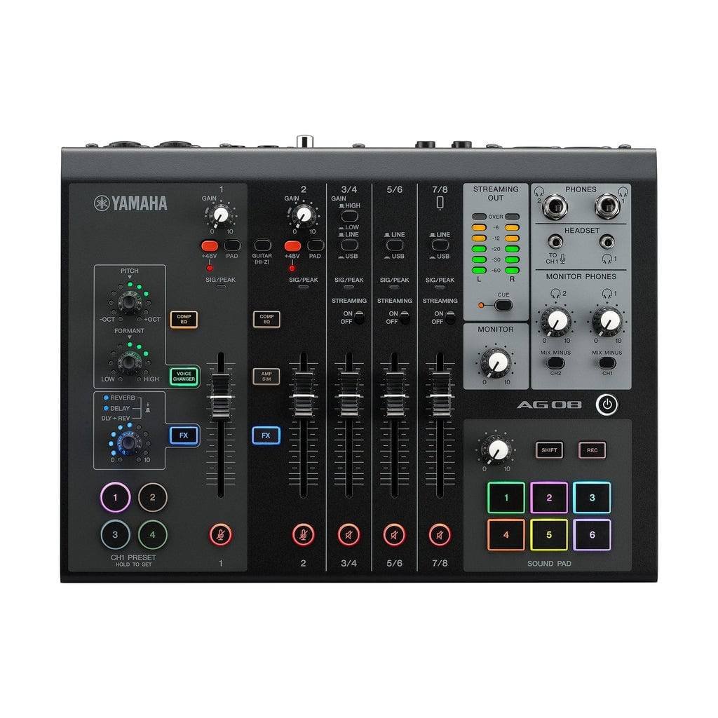Yamaha AG08 All-In-One 8-Channel Live Streaming Mixer