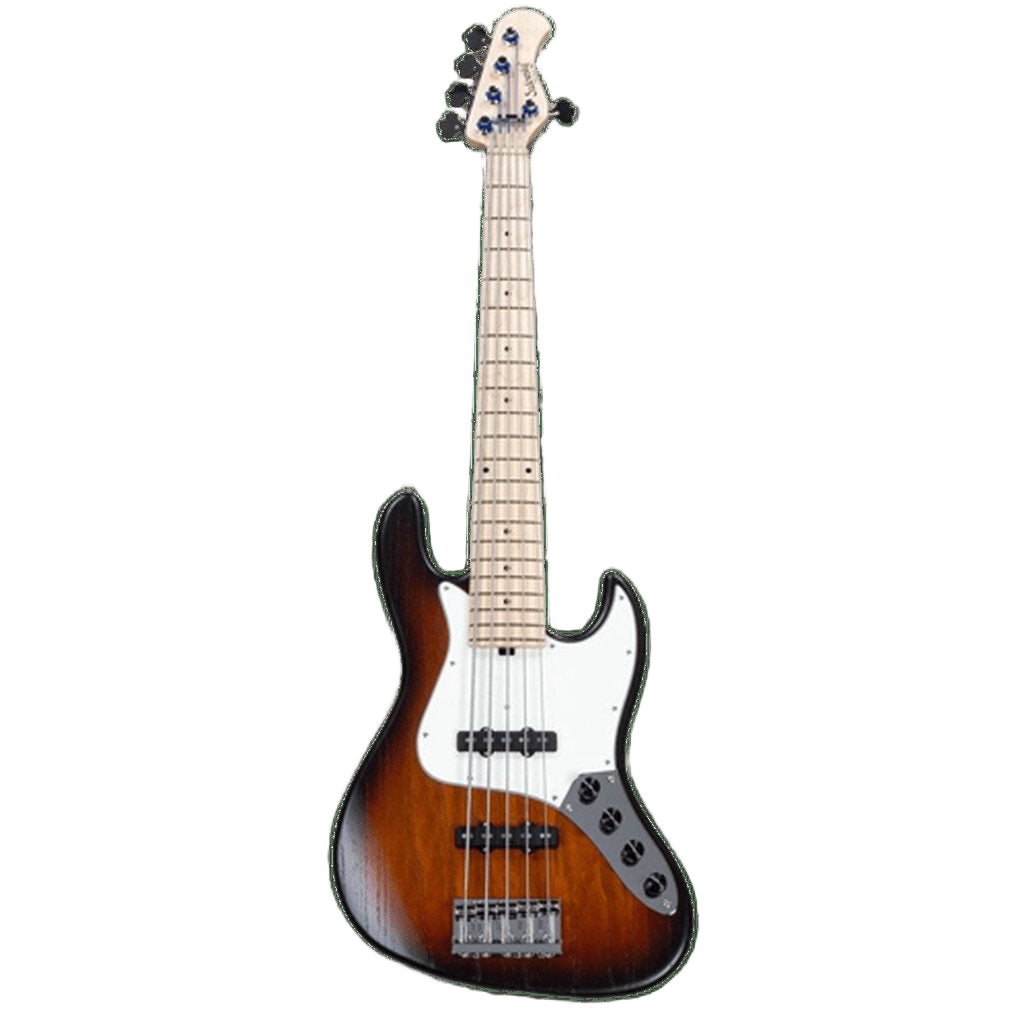 Sadowsky MetroLine 21-Fret Vintage J/J Swamp Ash Body 5-String Bass Guitar - Almond Sunburst Transparent Satin