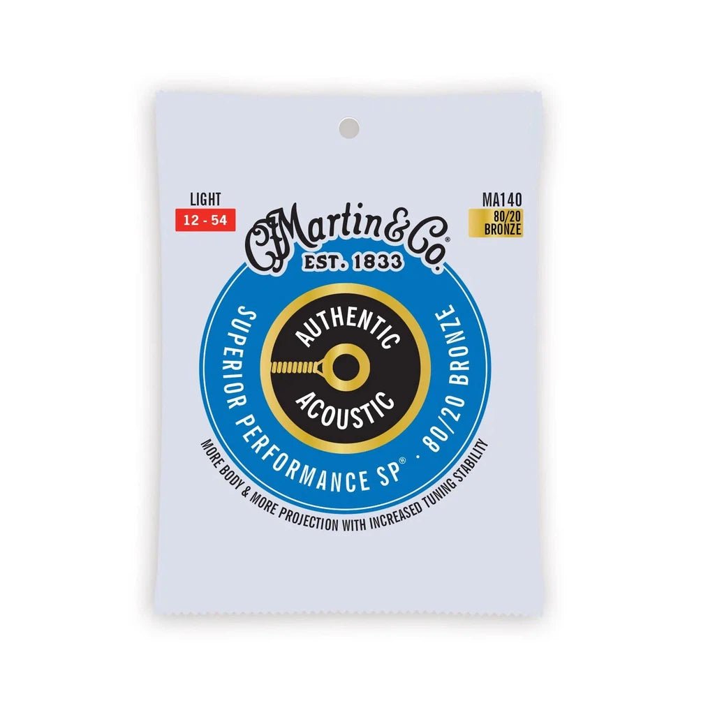 Martin Authentic Acoustic Superior Performance 80/20 Bronze Guitar Strings