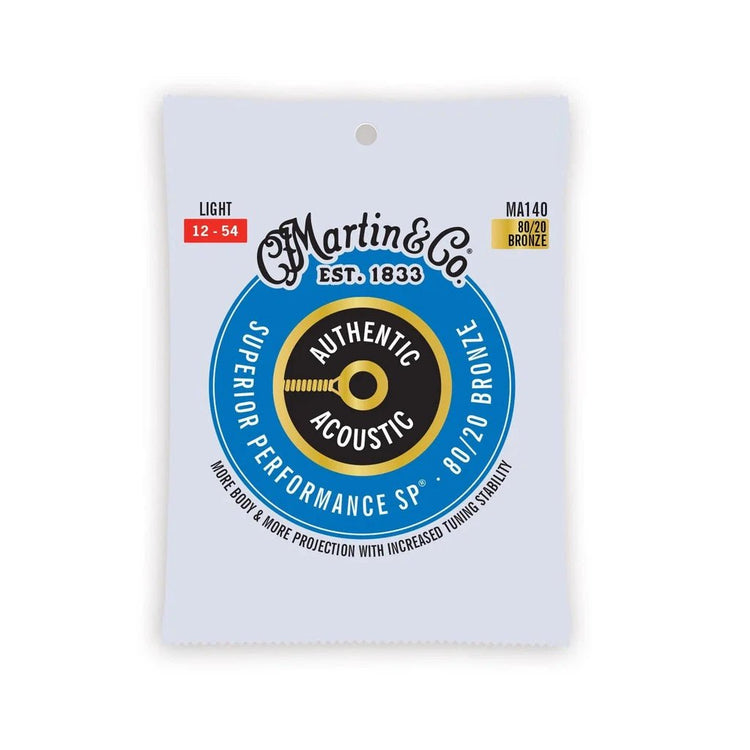 Martin Authentic Acoustic Superior Performance 80/20 Bronze Guitar Strings