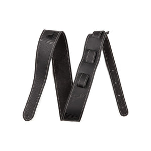 Fender Monogrammed Leather Guitar Strap Black