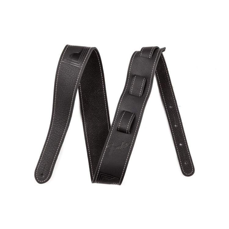 Fender Monogrammed Leather Guitar Strap Black