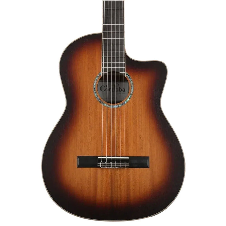 Cordoba C4-CE Nylon String Acoustic-Electric Classical Guitar - Edgeburst