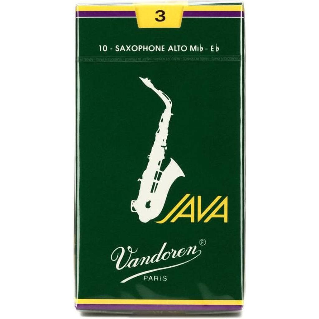 Green Java Sax Reeds Vandoren JAVA Green Alto Saxophone Reeds - 10 Pack