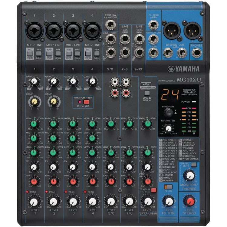 Yamaha MG10XU 10-channel Mixer with USB and FX