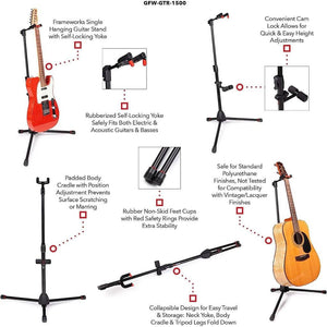 Gator Frameworks GFW-GTR-1500 Hanging Guitar Stand with Locking Neck Cradle