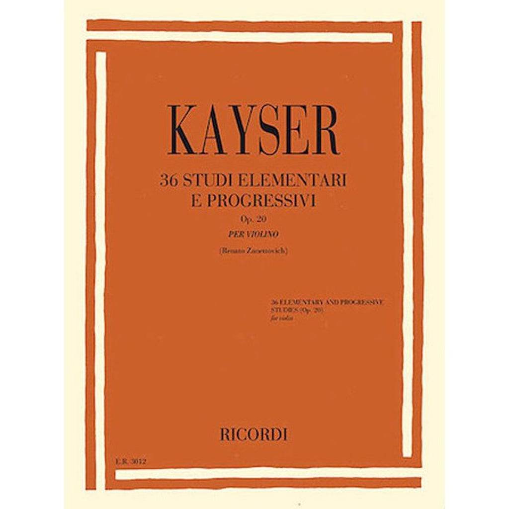 Kayser 36 Elementary and Progressive Studies, Op. 20 - Violin Book