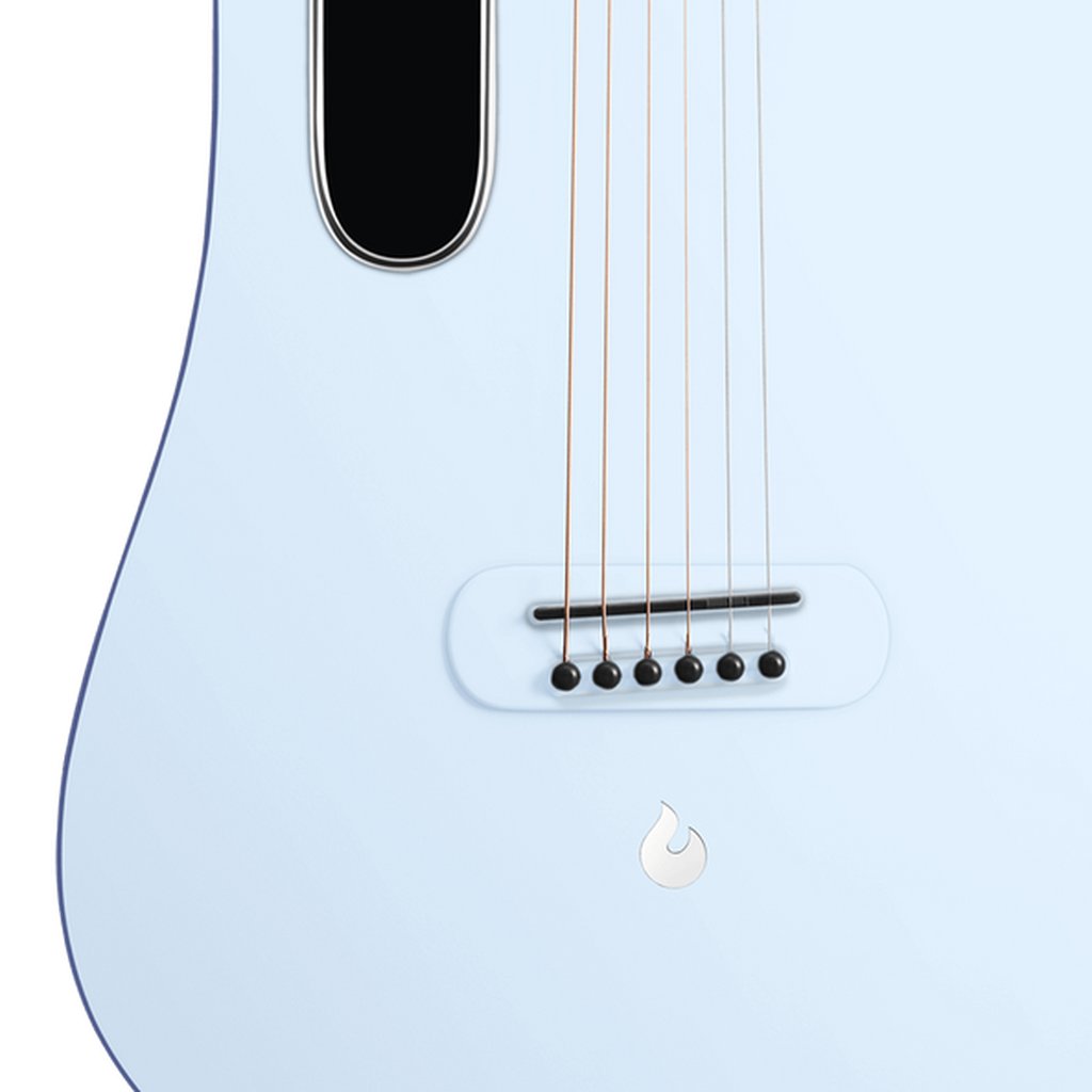 LAVA Music Blue Lava 36" Touchscreen Acoustic Electric Smart Guitar w/ Gig Bag