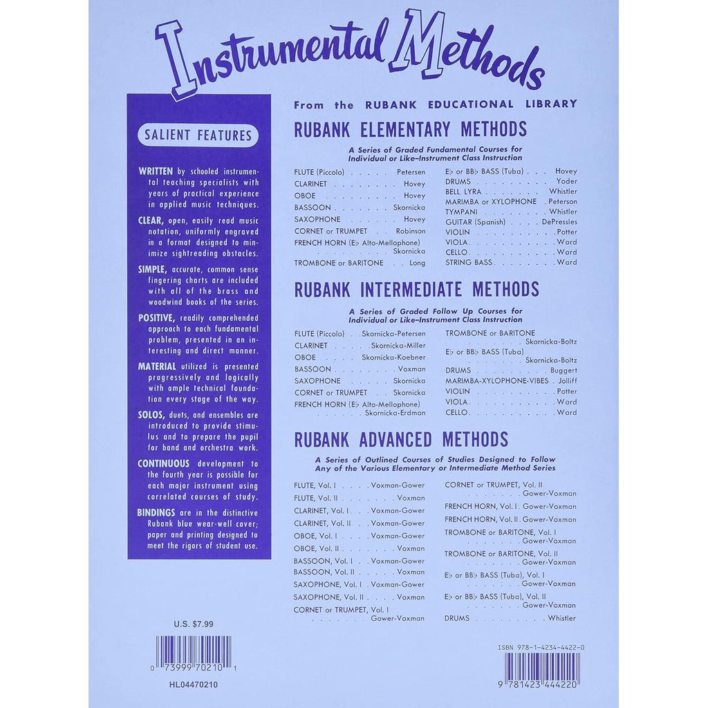 Rubank Intermediate Method: Flute or Piccolo - Petersen