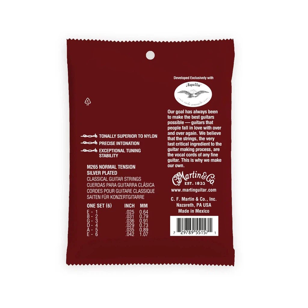 Martin Classical Magnifico Premium Silver-Plated Tie End Guitar Strings
