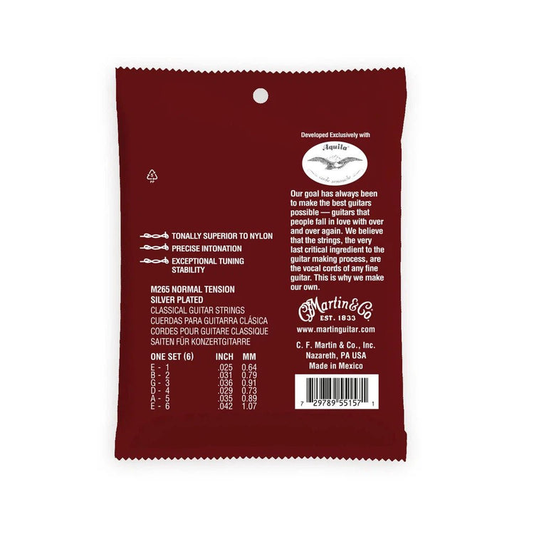 Martin Classical Magnifico Premium Silver-Plated Tie End Guitar Strings