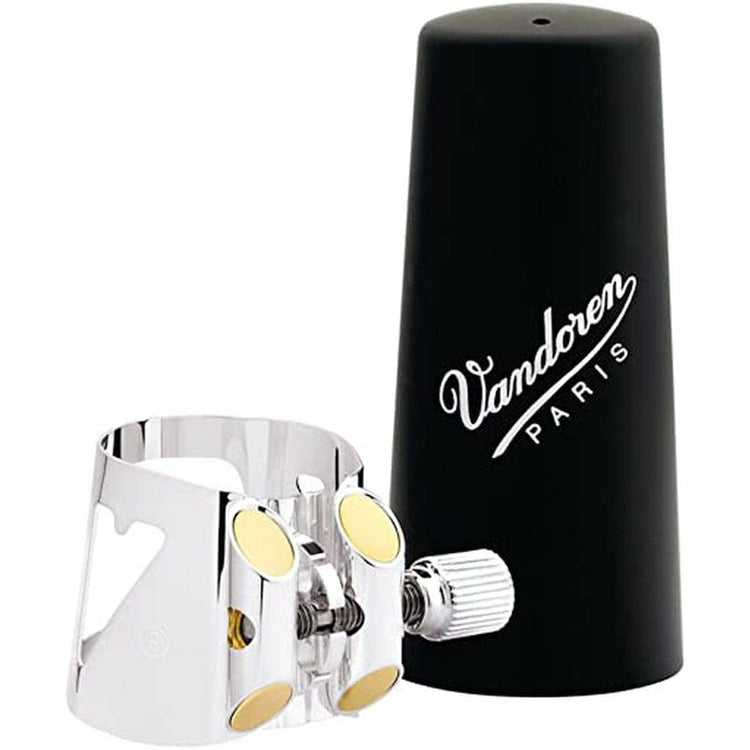 Vandoren LC01P Optimum Bb Clarinet Ligature and Cap - Silver-plated
