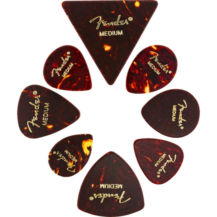 Fender All Shapes Celluloid Medley - Medium Guitar Picks (8-Pack)