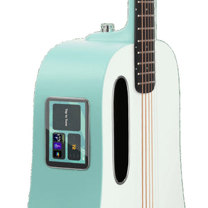 LAVA Music Blue Lava 36" Touchscreen Acoustic Electric Smart Guitar w/ Gig Bag