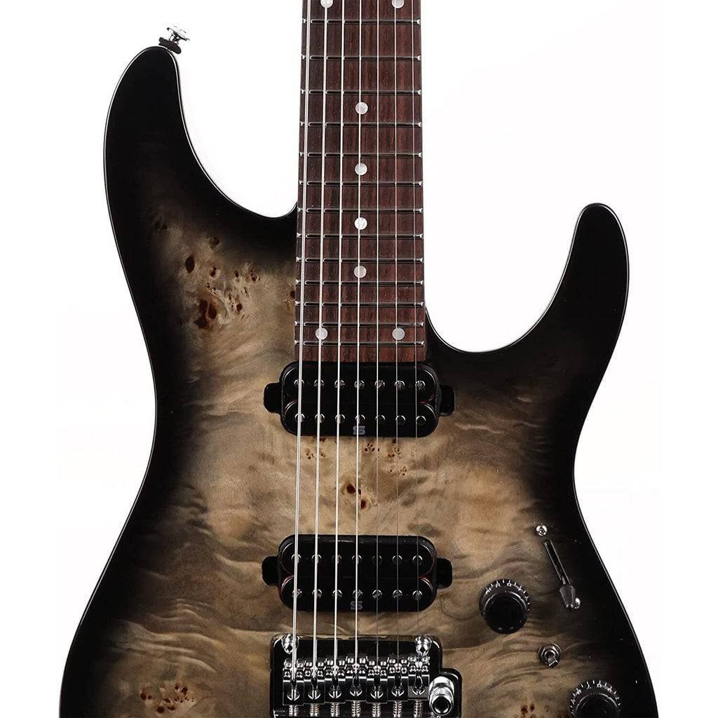 Ibanez Premium AZ427P1PB 7-string Electric Guitar - Charcoal Black Burst