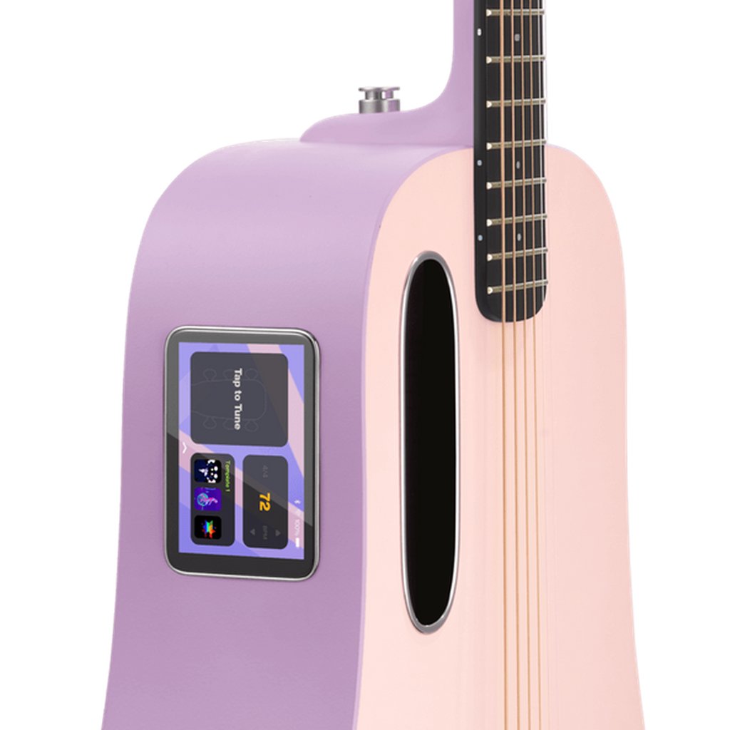 LAVA Music Blue Lava 36" Touchscreen Acoustic Electric Smart Guitar w/ Gig Bag