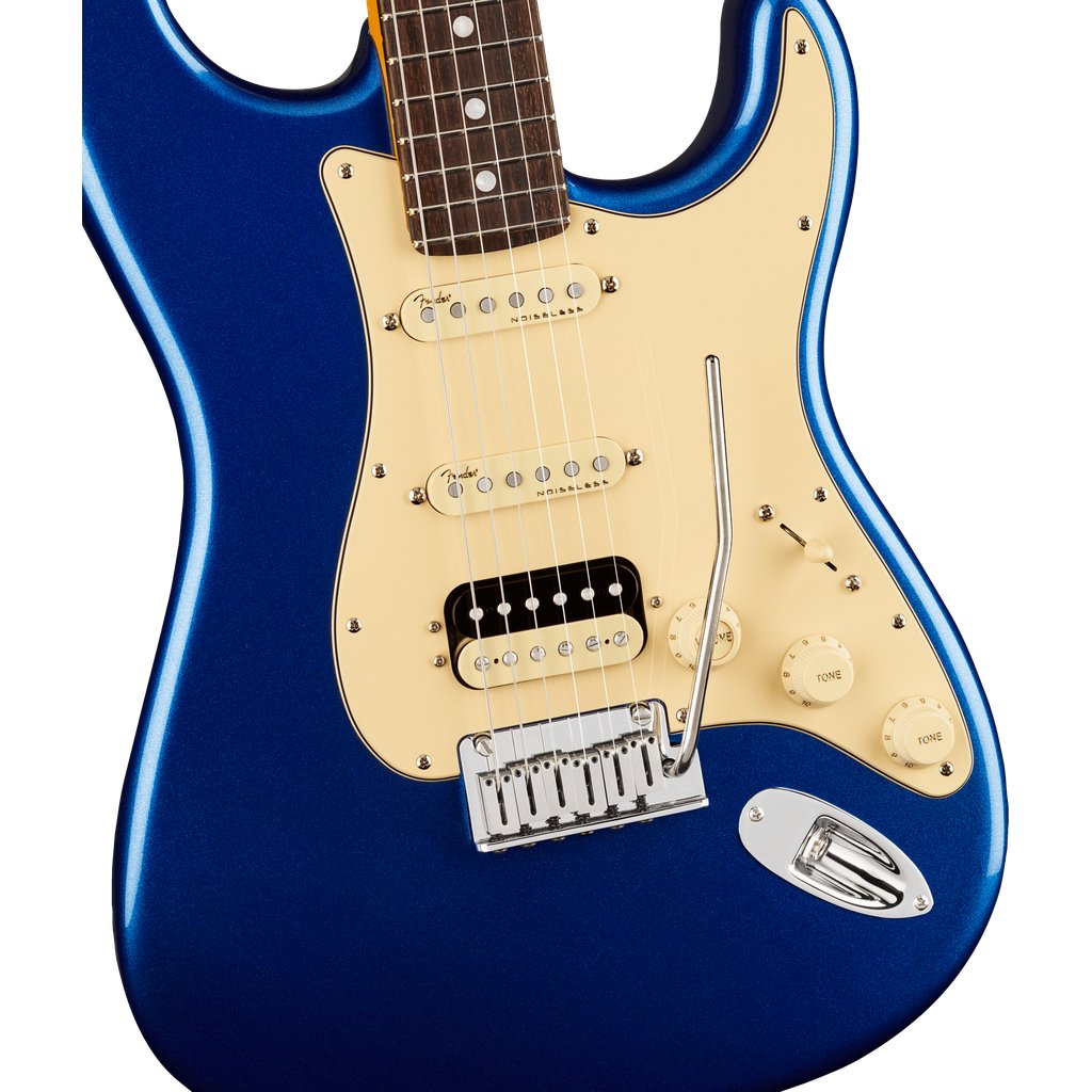 Fender American Ultra Stratocaster HSS Electric Guitar - Cobra Blue with Rosewood Fingerboard