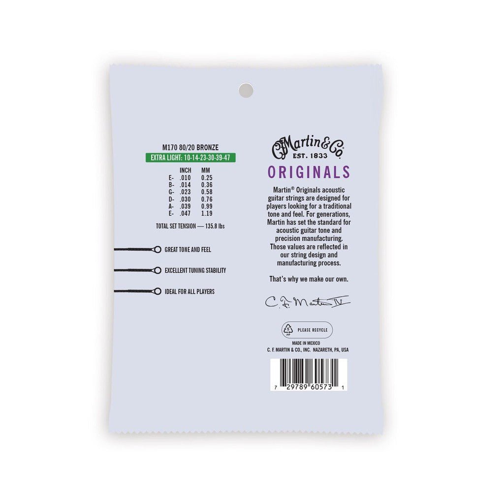 Martin Original Acoustic 80/20 Bronze Guitar Strings