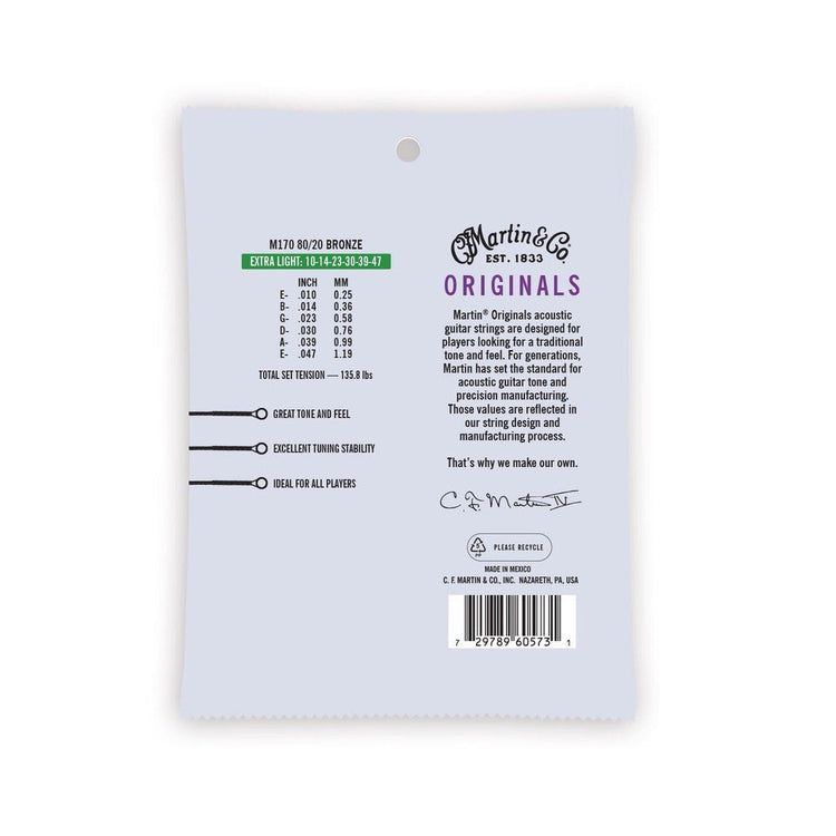Martin Original Acoustic 80/20 Bronze Guitar Strings