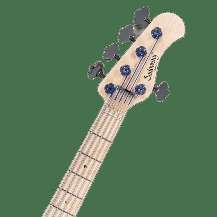 Sadowsky MetroLine 21-Fret Vintage J/J Swamp Ash Body 5-String Bass Guitar - Almond Sunburst Transparent Satin