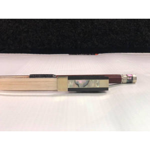 Otto Musica *ARTINO* GERMANY silver Pernambuco cello bow, octagonal, with Paris eyes & fancy button