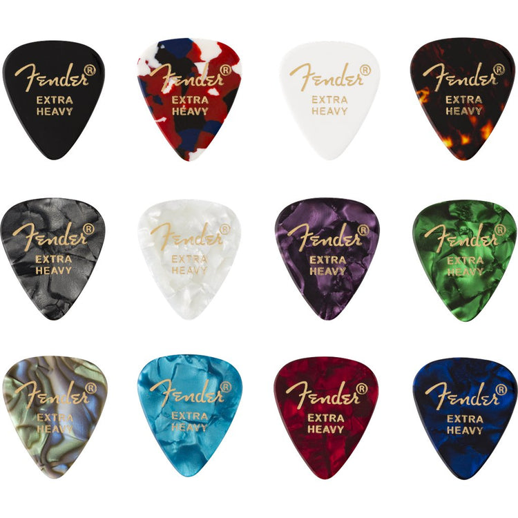 Fender 351 Celluloid Guitar Pick Medley (12-pack)