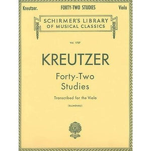 Kreutzer – 42 Studies: Transcribed for Viola (Schirmer's Library of Musical Classics, Volume 1737)