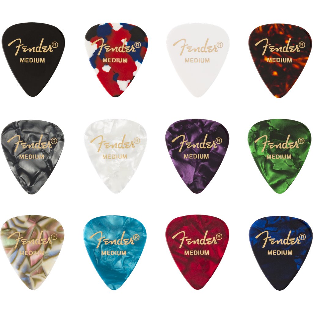 Fender 351 Celluloid Guitar Pick Medley (12-pack)