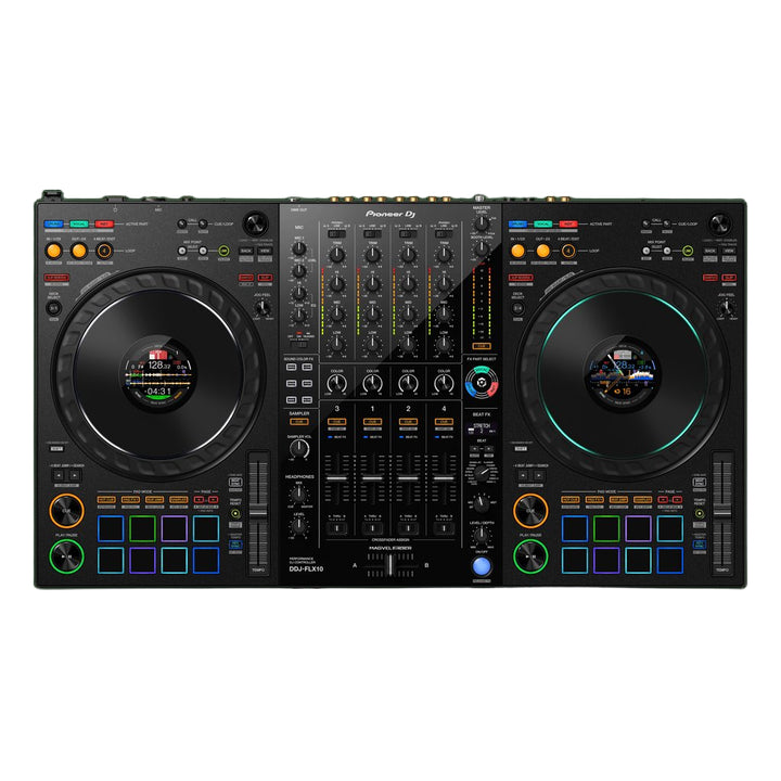 Pioneer DJ DDJ-FLX10 4-deck Rekordbox and Serato DJ Controller - Black