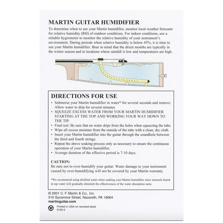Martin Guitar Humidifier