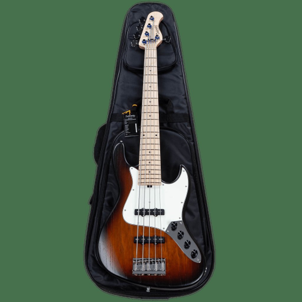 Sadowsky MetroLine 21-Fret Vintage J/J Swamp Ash Body 5-String Bass Guitar - Almond Sunburst Transparent Satin