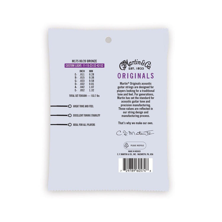 Martin Authentic Acoustic Superior Performance 80/20 Bronze Guitar Strings